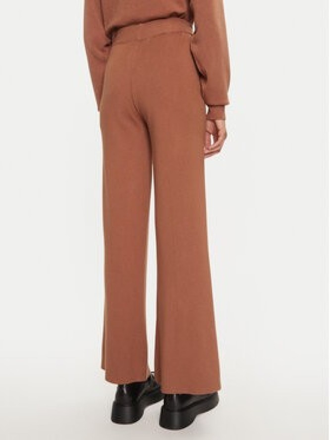 Fracomina Spodnie dzianinowe FJ24WV3004K42001 Brązowy Wide Leg