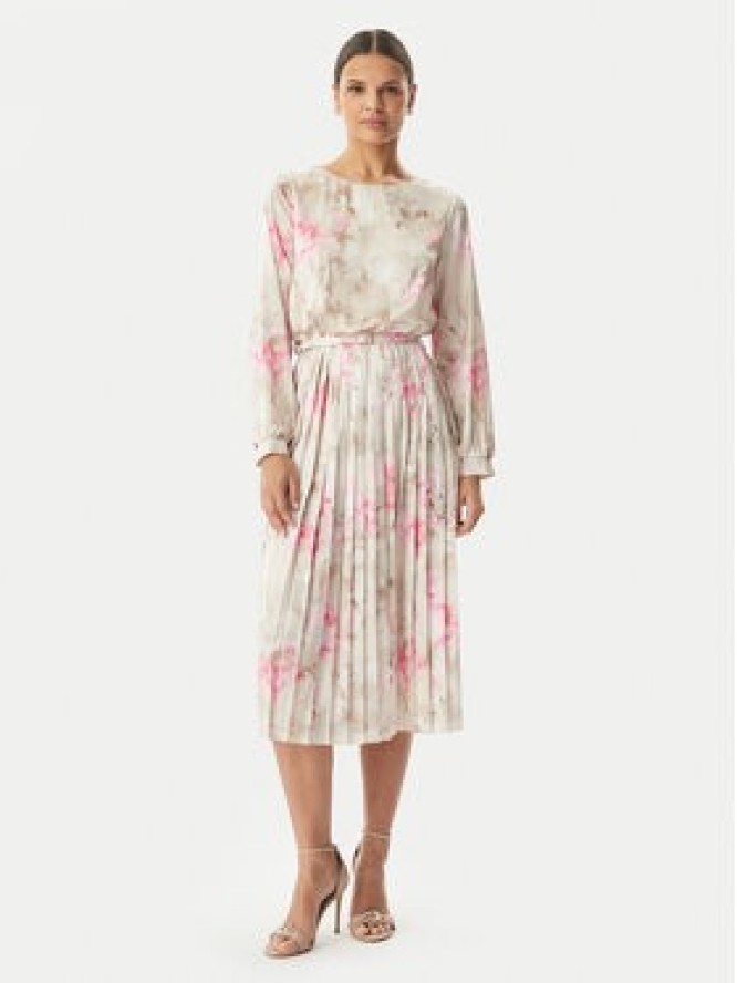 Rinascimento Sukienka koktajlowa CFC0127960003 Beżowy jasny Regular Fit