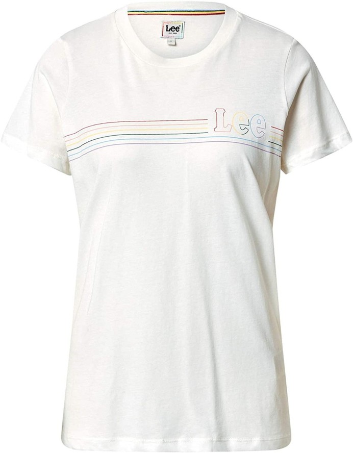 LEE PRIDE TEE DAMSKI T-SHIRT WHITE CANVAS L40GWMRR 112108554