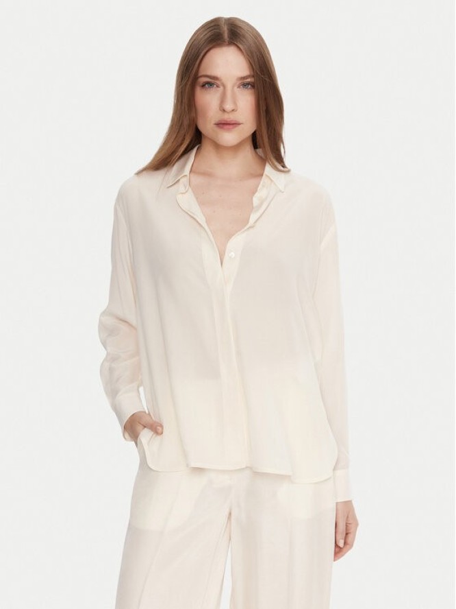 Marella Koszula Rocker 2523116032 Écru Regular Fit