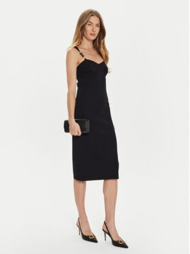 TWINSET Sukienka koktajlowa 242TP3181 Czarny Slim Fit