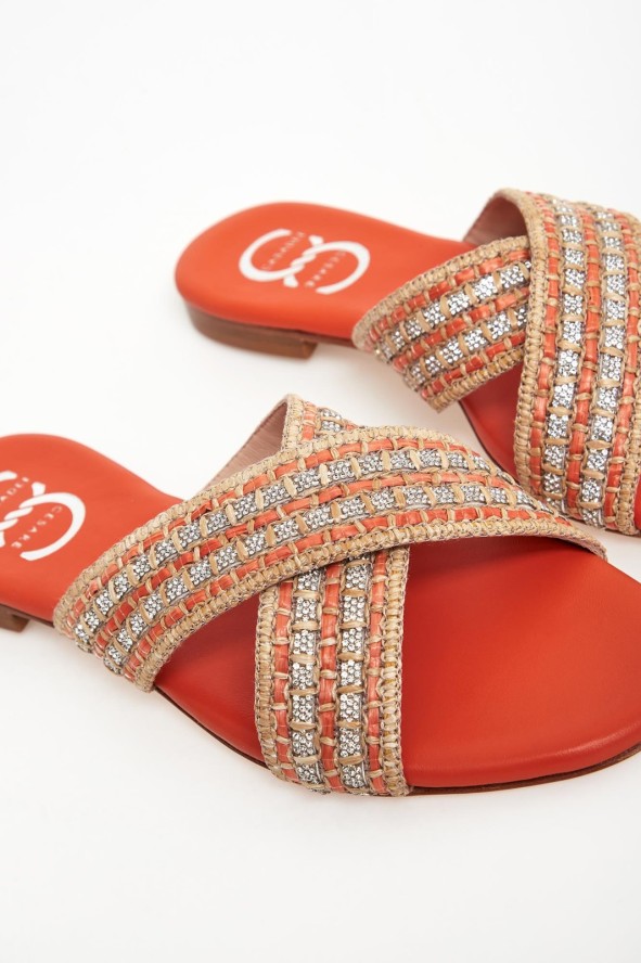 Klapki damskie skórzane CESARE CASADEI