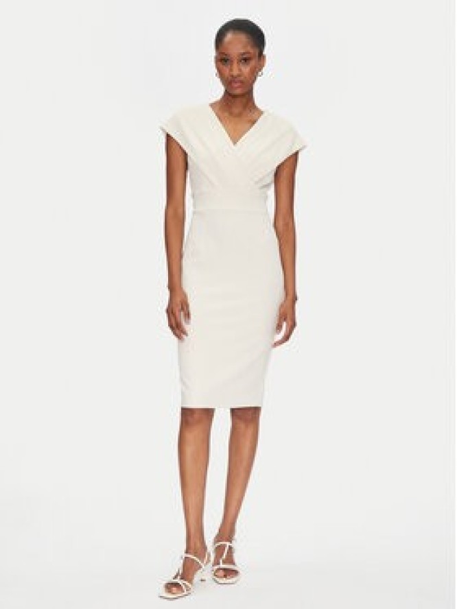 Rinascimento Sukienka koktajlowa CFC0122760003 Beżowy Regular Fit