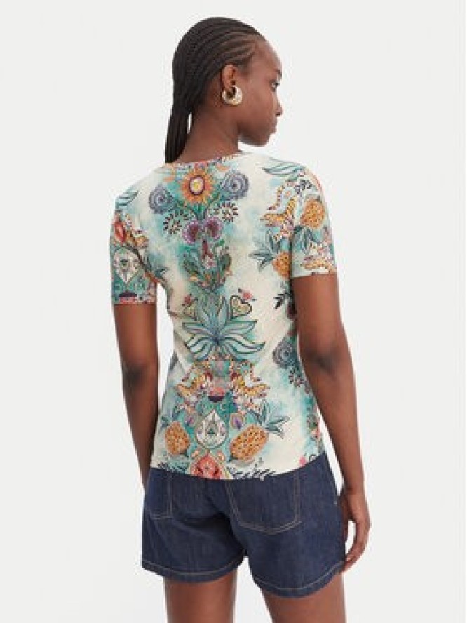 Just Cavalli T-Shirt 80PAHE02 CJ112 Kolorowy Slim Fit