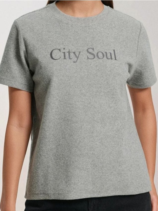 Koszulka z napisem - szary