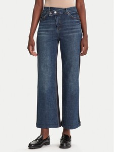 Desigual Jeansy Twist 25WWDD14 Granatowy Wide Leg