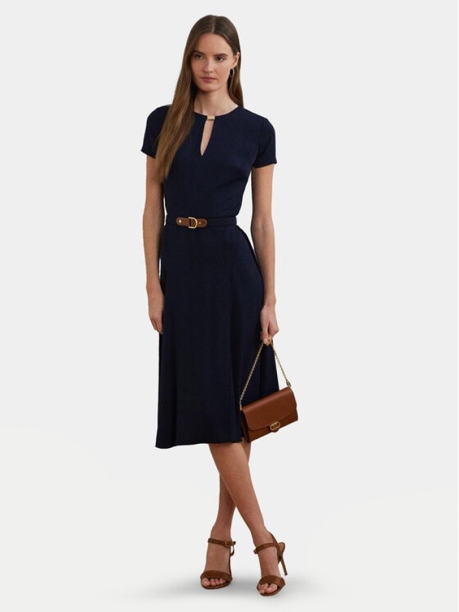 LAUREN RALPH LAUREN Sukienka koktajlowa 200973369001 Granatowy Regular Fit