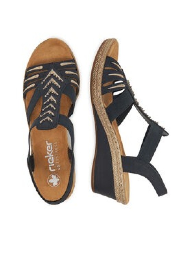 Rieker Sandały V2461-14 Granatowy