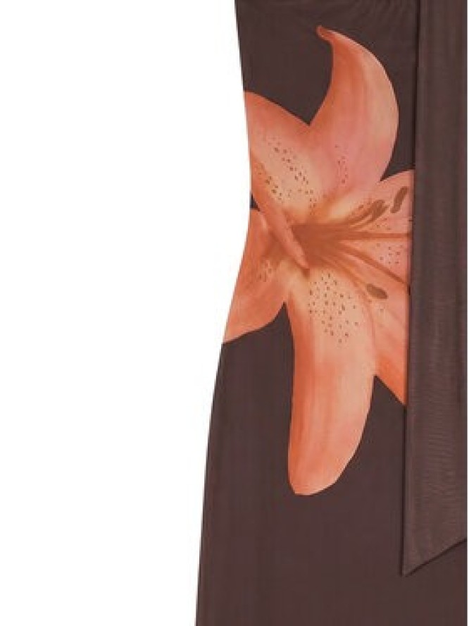 Vero Moda Sukienka letnia Rosetta 10356030 Brązowy ciemny Regular Fit