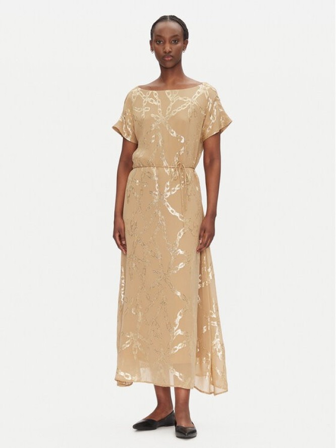 Bruuns Bazaar Sukienka koktajlowa Caroli BBW4550 Beżowy Regular Fit