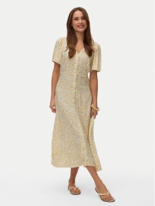 Vero Moda Sukienka codzienna Alba 10330301 Żółty Regular Fit