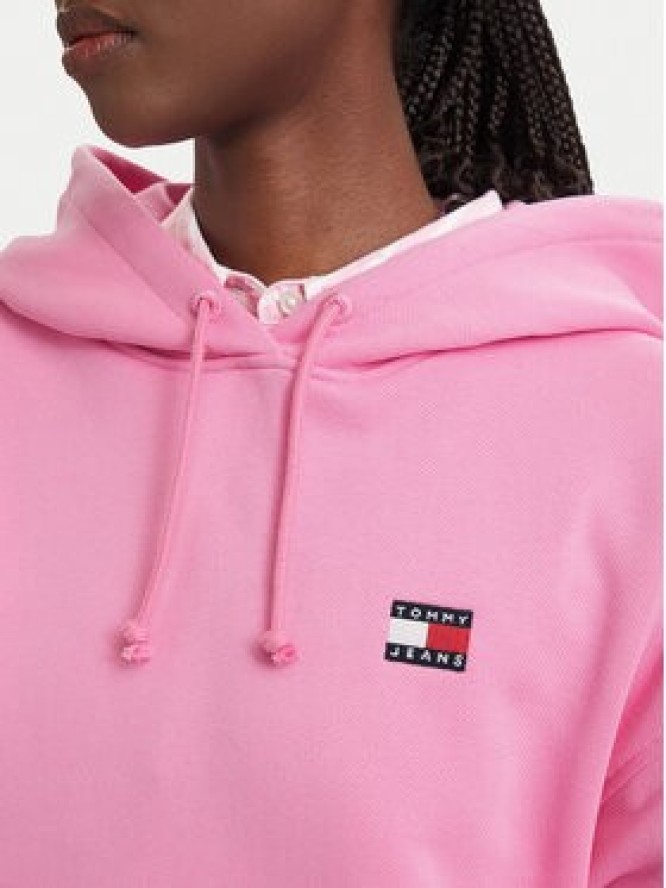 Tommy Jeans Bluza Badge DW0DW19414 Różowy jasny Boxy Fit