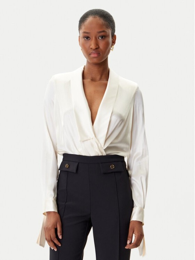 Elisabetta Franchi Body CB-007-57E2-V490 Beżowy Regular Fit