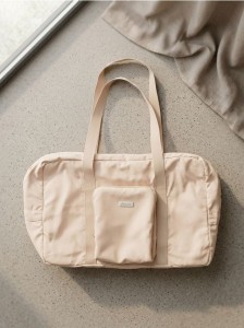 Składana nylonowa torba podróżna - kremowy