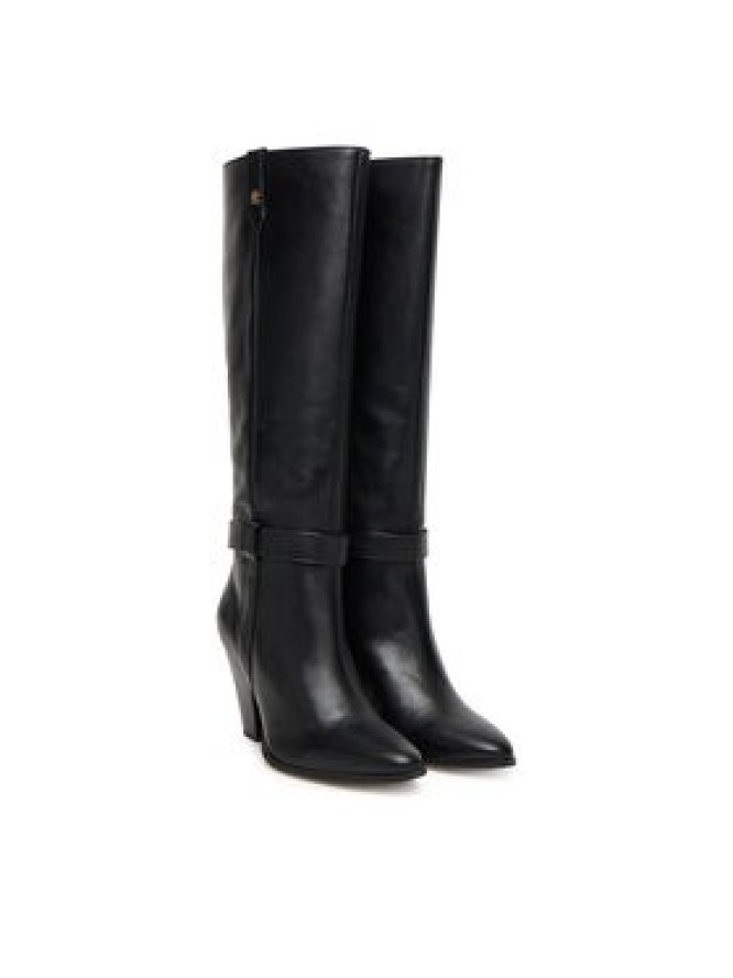 Tommy Hilfiger Kozaki T-Strap Pointy FW0FW08982 Czarny