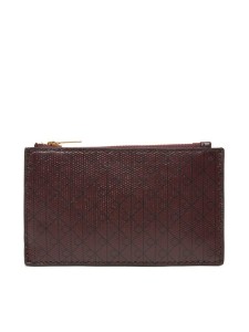 Calvin Klein Portfel Emblem Aop Top Zip Cardcase LV04F1084G Brązowy