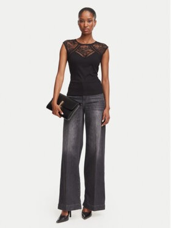 Morgan Bluzka 262-DIAMO Czarny Slim Fit