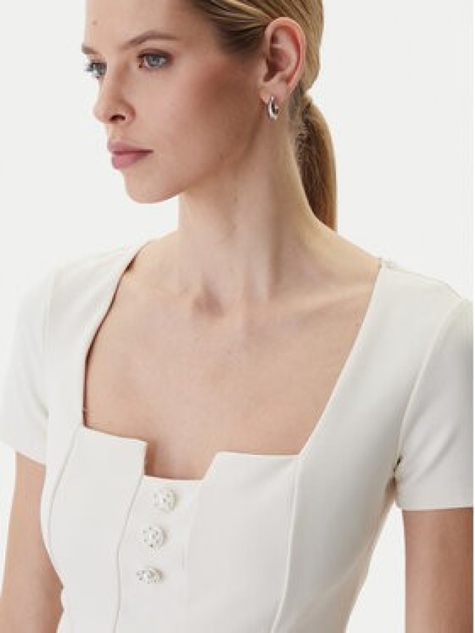 Guess Bluzka W6RP08 KCBO2 Écru Classic Fit