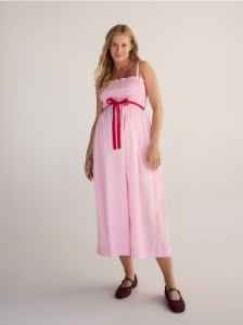 Sukienka z kokardą - fuksja