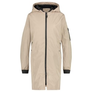 Long Bomber Rain Jacket Women Cement