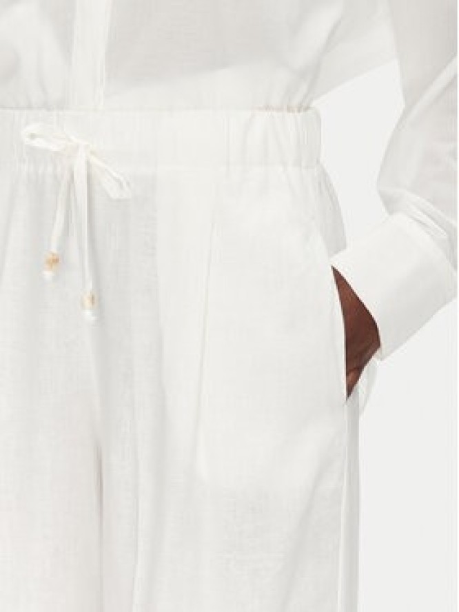 ACCESS FASHION Spodnie palazzo 53-5087-133 Biały Wide Leg