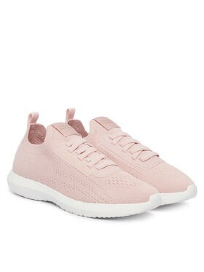Tommy Hilfiger Sneakersy Th Knit Extralight Runner FW0FW09112 Beżowy jasny
