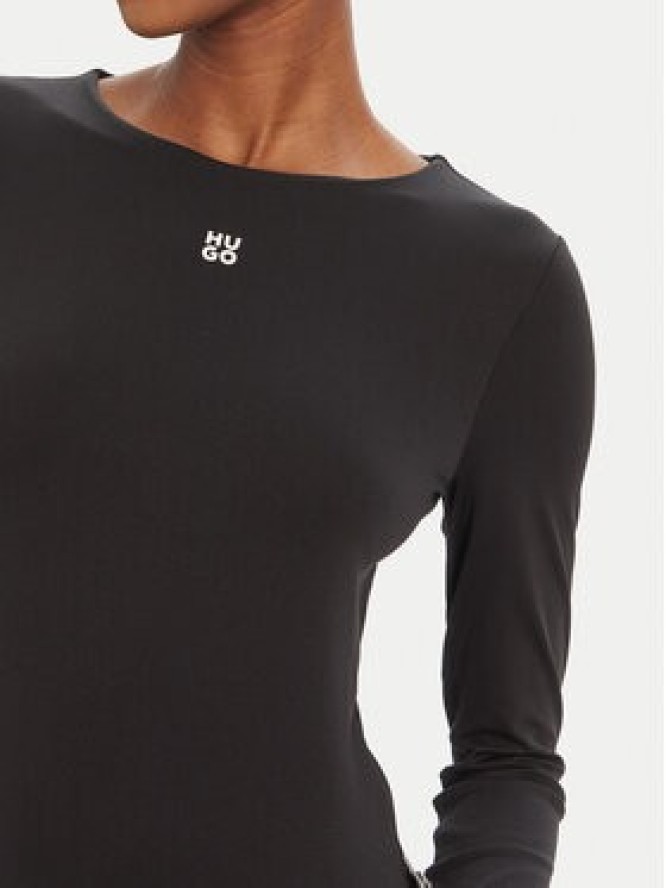 HUGO Bluzka Dasiia 50545208 Czarny Slim Fit