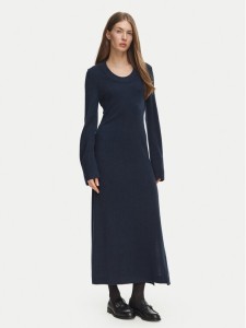 Tommy Hilfiger Sukienka dzianinowa Scoop WW0WW52306 Granatowy Regular Fit