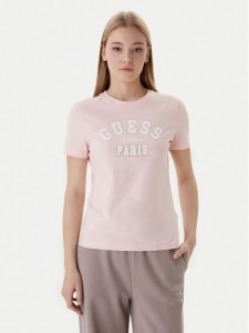 Guess T-Shirt V6RI15 J1314 Różowy Regular Fit