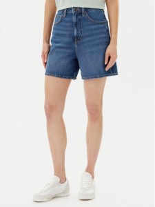 Lee Szorty jeansowe Stella 112364098 Granatowy Wide Leg