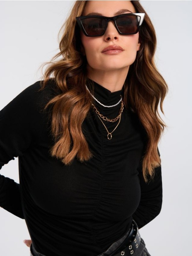 Bluzka z długimi rękawami - czarny