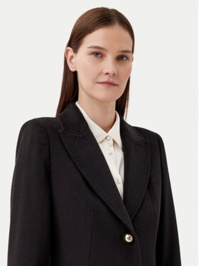 Motivi Płaszcz wełniany 0039Q100534N Czarny Slim Fit