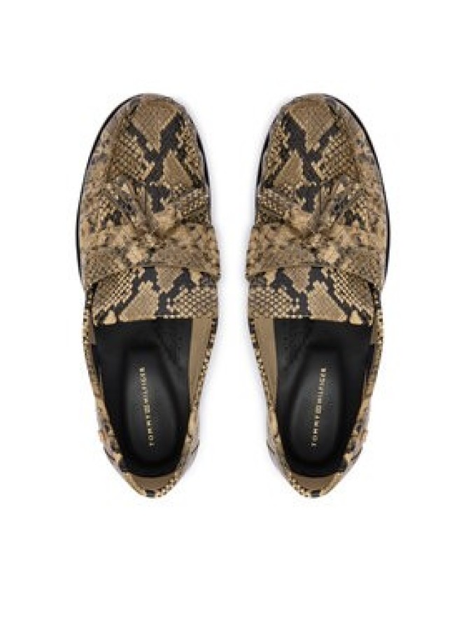 Tommy Hilfiger Mokasyny Th Loafer Tassel Snake FW0FW09500 Beżowy