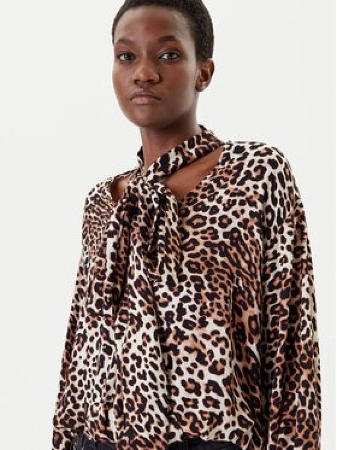 HUGO Bluzka Cunea-1 50546781 Brązowy Oversize