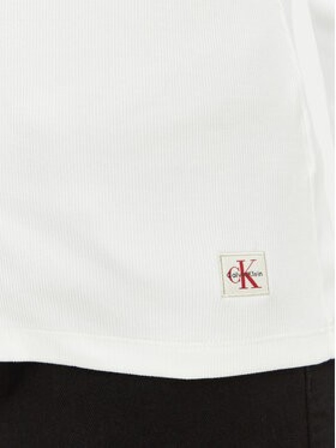 Calvin Klein Jeans Bluzka LV047G207G Biały Regular Fit
