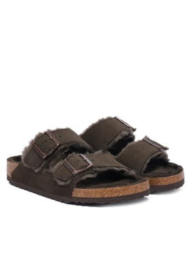 Birkenstock Klapki Arizona Shearling 1020528 Brązowy