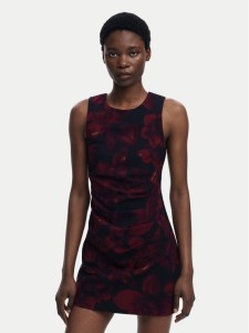 Desigual Sukienka koktajlowa Petofrunce 25WWVW20 Bordowy Slim Fit