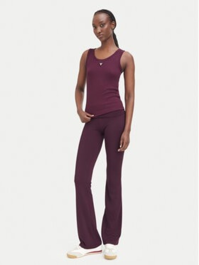 Guess Top V6YP09 K4312 Bordowy Regular Fit