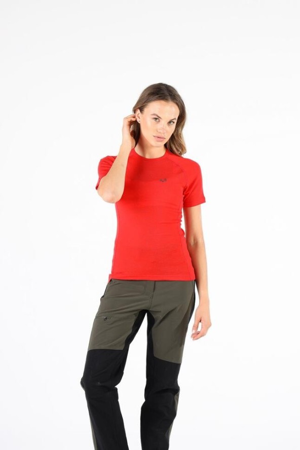 Damska koszulka z krótkim rękawem 100% Wełna Merino 195gr Bise Woolona