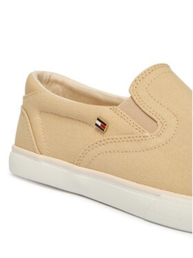 Tommy Hilfiger Tenisówki Th Low Profile Slip On FW0FW09103 Beżowy