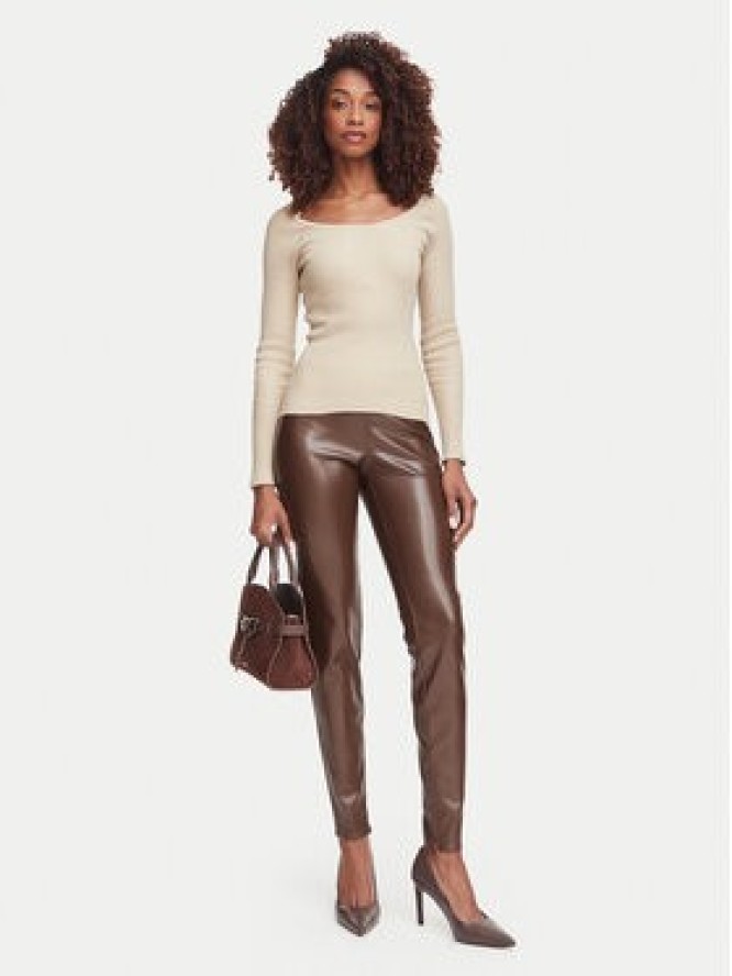 Guess Legginsy W4BB18 WGIK0 Khaki Slim Fit