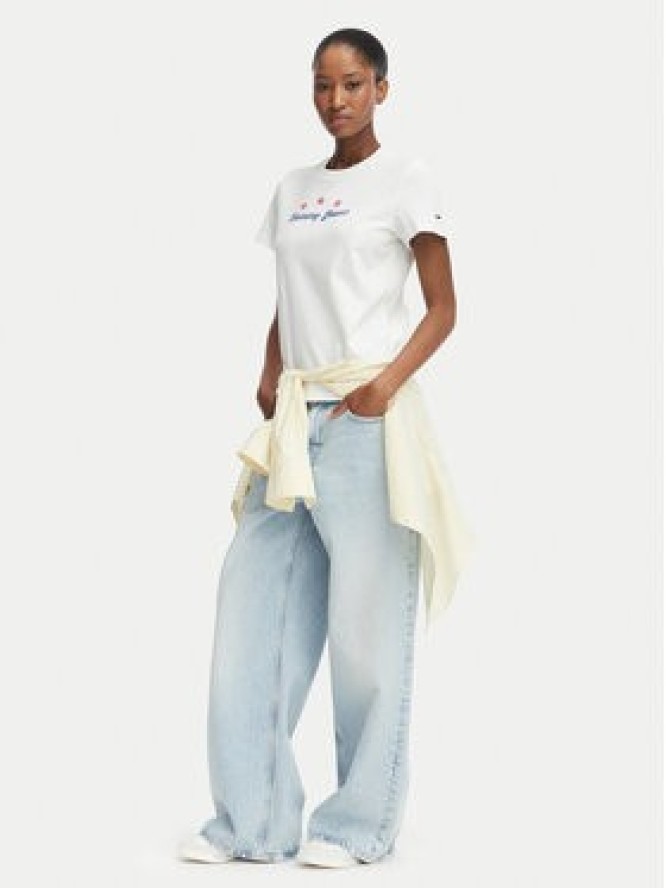 Tommy Jeans T-Shirt DW0DW23481 Biały Regular Fit