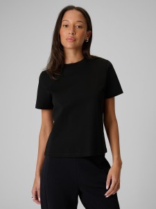 4F T-shirt regular gładki damski - czarny S