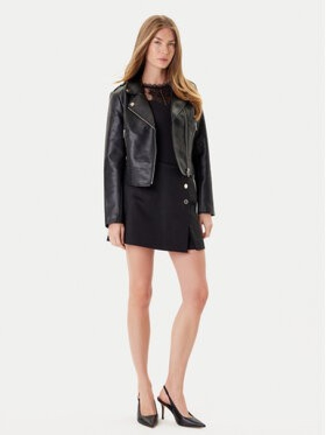 Morgan Kurtka z imitacji skóry 242-GZOOM Czarny Regular Fit