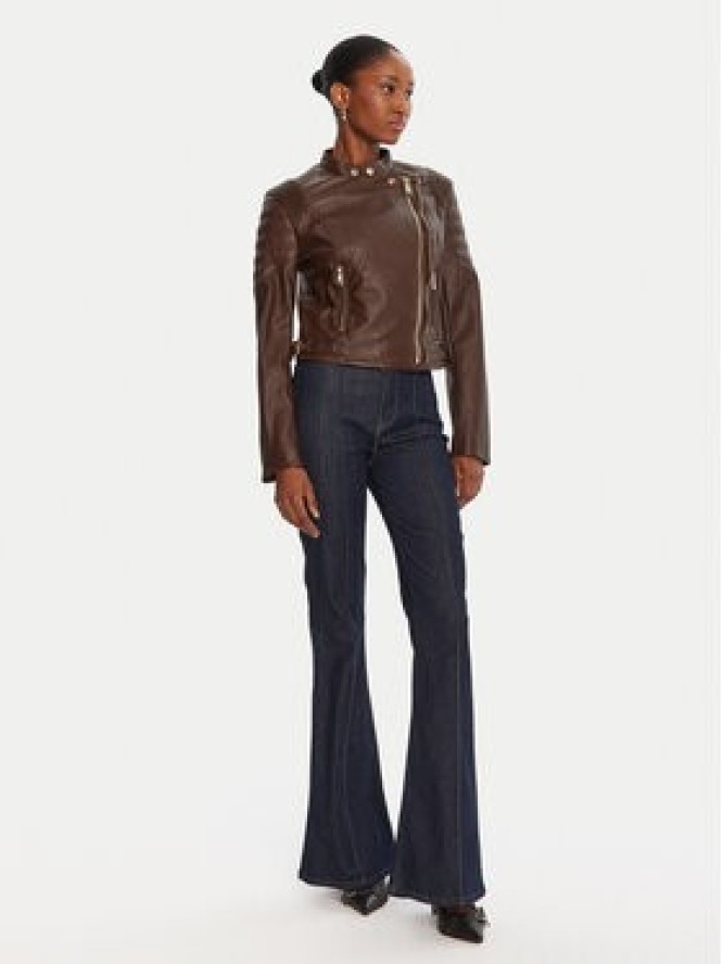 Guess Kurtka z imitacji skóry W5YL19 WHDS0 Brązowy Regular Fit