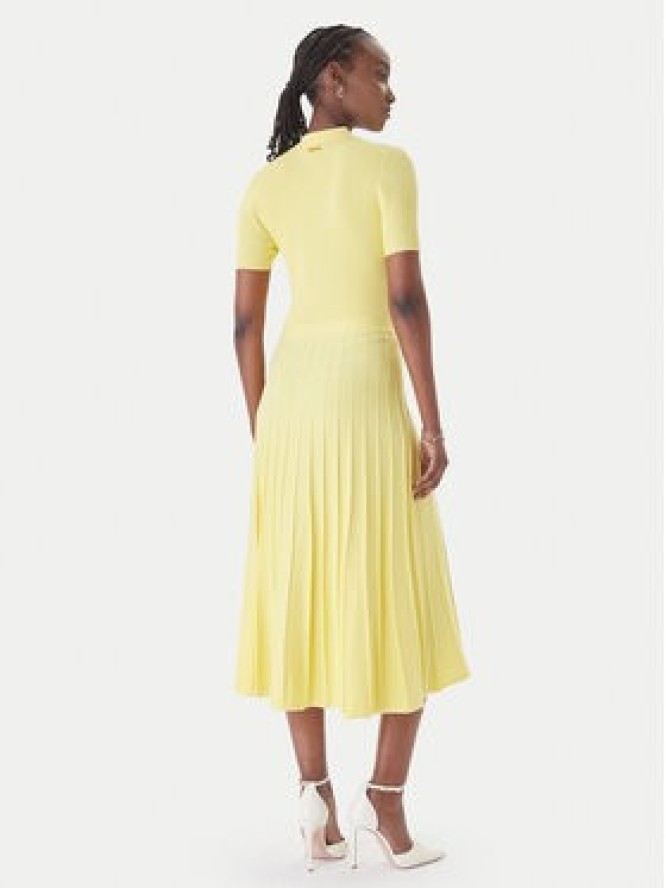 MICHAEL Michael Kors Sukienka dzianinowa MT5834F33D Żółty Regular Fit