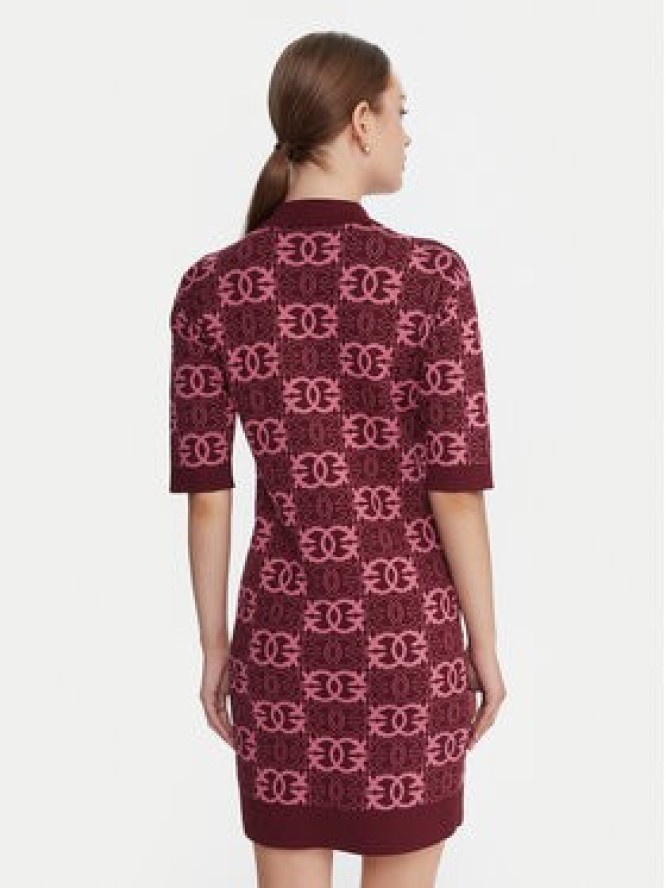 PINKO Sukienka dzianinowa Nothing 106039 A2YD Bordowy Regular Fit