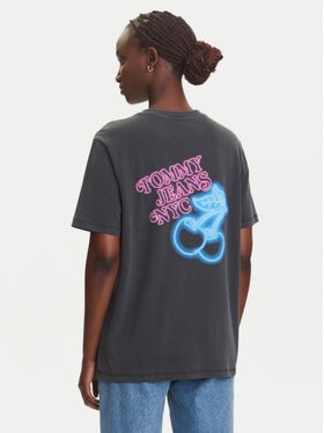 Tommy Jeans T-Shirt Neon DW0DW21358 Szary Relaxed Fit