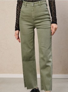 Jeansy culotte - zielony