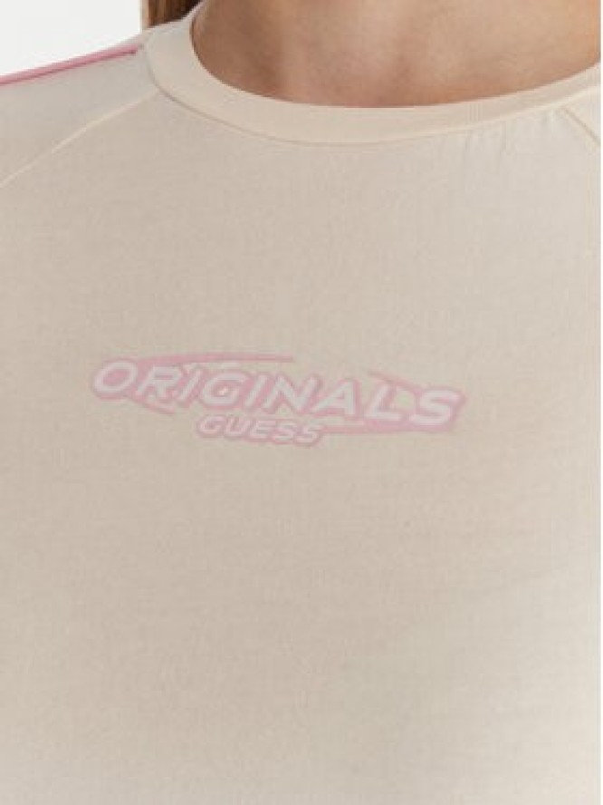 Guess T-Shirt W6RI39 KCBF1 Écru Regular Fit